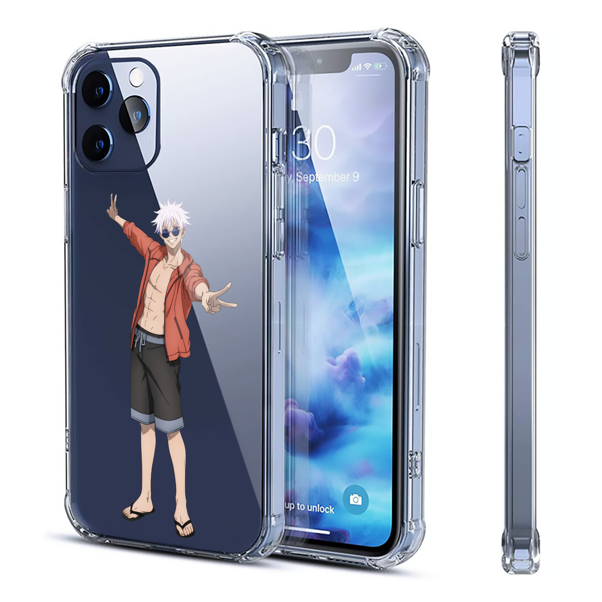 （画像用） 呪術廻戦 Jujutsu Kaisen 【iPhone 12シリーズ対応】透明スマホケース（クリアソフトケース）